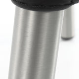 SIX Armlehnstuhl Lederstuhl Ledersessel Ricco Braun, Edelstahl