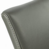 SIX Armlehnstuhl Lederstuhl Ledersessel Ricco Grau, Edelstahl
