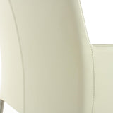 SIX Armlehnstuhl Lederstuhl Ledersessel Ricco Creme Weiß, Edelstahl