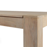 SIX Esstisch Massivholz Akazie Weiß, 180 x 90 cm
