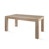 SIX Esstisch Massivholz Akazie Weiß, 180 x 90 cm