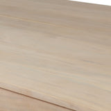 SIX Esstisch Massivholz Akazie Weiß, 160 x 90 cm