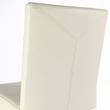 SIX Freischwinger Lederstuhl Libero Rindsleder Creme Weiß, Edelstahl