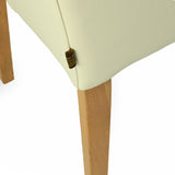 SIX Ledersessel Armlehnstuhl Galdo Creme Weiß Eiche