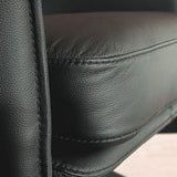 SIX Ledersessel Dreh-Club-Sessel Aurio Schwarz, Metall