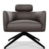 SIX Ledersessel Elito Braun, Metall