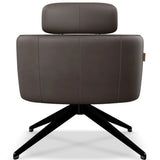 SIX Ledersessel Elito Braun, Metall