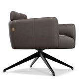 SIX Ledersessel Elito Braun, Metall