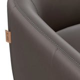 SIX Ledersessel Elito Braun, Metall