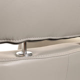 SIX Ledersessel Elito Grau, Metall