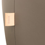 SIX Ledersessel Elito Grau, Metall