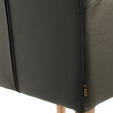 SIX Lederstuhl Armlehnstuhl Galdo Schwarz, Nussbaum