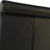 SIX Lederstuhl Armlehnstuhl Galdo Schwarz, Hartholz (Wenge)
