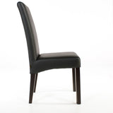 SIX Lederstuhl Bambi Schwarz, Hartholz (Wenge)
