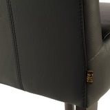 SIX Lederstuhl Bambi Schwarz, Hartholz (Wenge)
