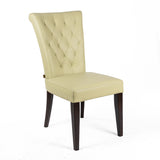 SIX Lederstuhl Capo Sand Beige, Hartholz (Wenge)