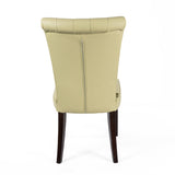 SIX Lederstuhl Capo Sand Beige, Hartholz (Wenge)
