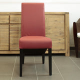 SIX Lederstuhl Felice Rot, Hartholz (Wenge)