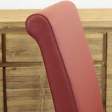 SIX Lederstuhl Felice Rot, Hartholz (Wenge)