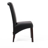 SIX Lederstuhl Felice Schwarz, Hartholz (Wenge)