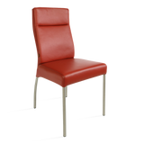 SIX Lederstuhl Gatto Rot, Edelstahl