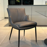 SIX Lederstuhl Lusso Grau, Metall