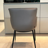 SIX Lederstuhl Lusso Grau, Metall