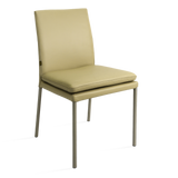 SIX Lederstuhl Ricco Sand, Edelstahl