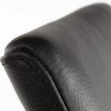 SIX Lederstuhl Ricco Schwarz, Edelstahl