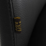 SIX Lederstuhl Ricco Schwarz, Edelstahl