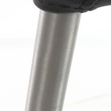 SIX Lederstuhl Ricco Schwarz, Edelstahl