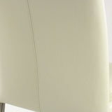 SIX Lederstuhl Ricco Creme Weiß (2201), Edelstahl
