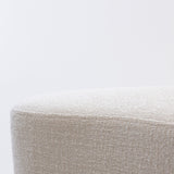 SIX Polsterhocker Fußhocker 66x35x42 Stoff soft weiss