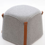 SIX Polsterhocker Fußhocker Trapezförmiger 48x48x43 Grau