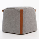 SIX Polsterhocker Fußhocker Trapezförmiger 48x48x43 Grau