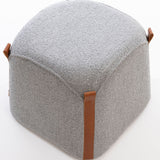 SIX Polsterhocker Fußhocker Trapezförmiger 48x48x43 Grau