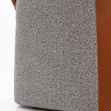 SIX Polsterhocker Fußhocker Trapezförmiger 48x48x43 Grau