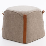 SIX Polsterhocker Fußhocker Trapezförmiger 48x48x43 hell Braun
