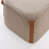 SIX Polsterhocker Fußhocker Trapezförmiger 48x48x43 hell Braun