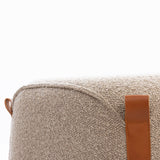SIX Polsterhocker Fußhocker Trapezförmiger 48x48x43 hell Braun