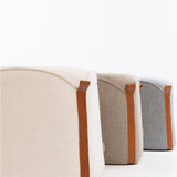 SIX Polsterhocker Fußhocker Trapezförmiger 48x48x43 Beige Creme