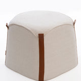 SIX Polsterhocker Fußhocker Trapezförmiger 48x48x43 Beige Creme