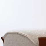 SIX Polsterhocker Fußhocker Trapezförmiger 48x48x43 Beige Creme
