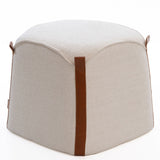 SIX Polsterhocker Fußhocker Trapezförmiger 48x48x43 Beige Creme