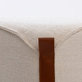 SIX Polsterhocker Fußhocker Trapezförmiger 48x48x43 Beige Creme