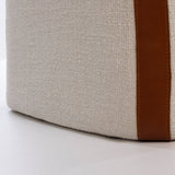 SIX Polsterhocker Fußhocker Trapezförmiger 48x48x43 Beige Creme