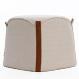 SIX Polsterhocker Fußhocker Trapezförmiger 48x48x43 Beige Creme