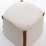 SIX Polsterhocker Fußhocker Trapezförmiger 48x48x43 Beige Creme