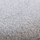 SIX Polsterhocker Fußhocker rund 440x440x450 mm Bouclé Stoff Grau