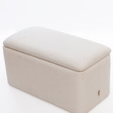 SIX Polsterhocker Fußhocker rechteckig 820x410x430 Bouclé Stoff Beige